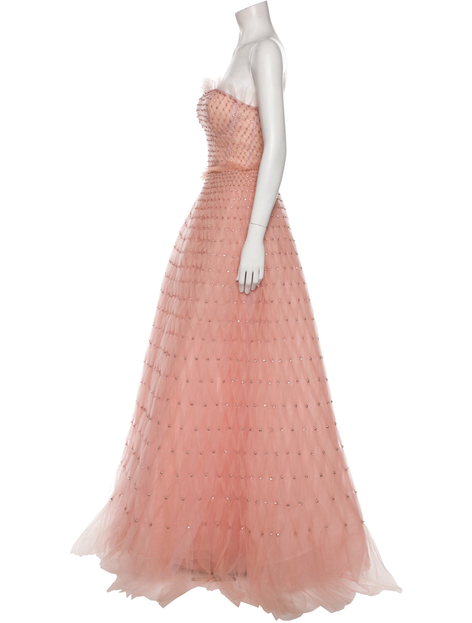 Carolina Herrera Lace Pattern Long Dress w/ Tags