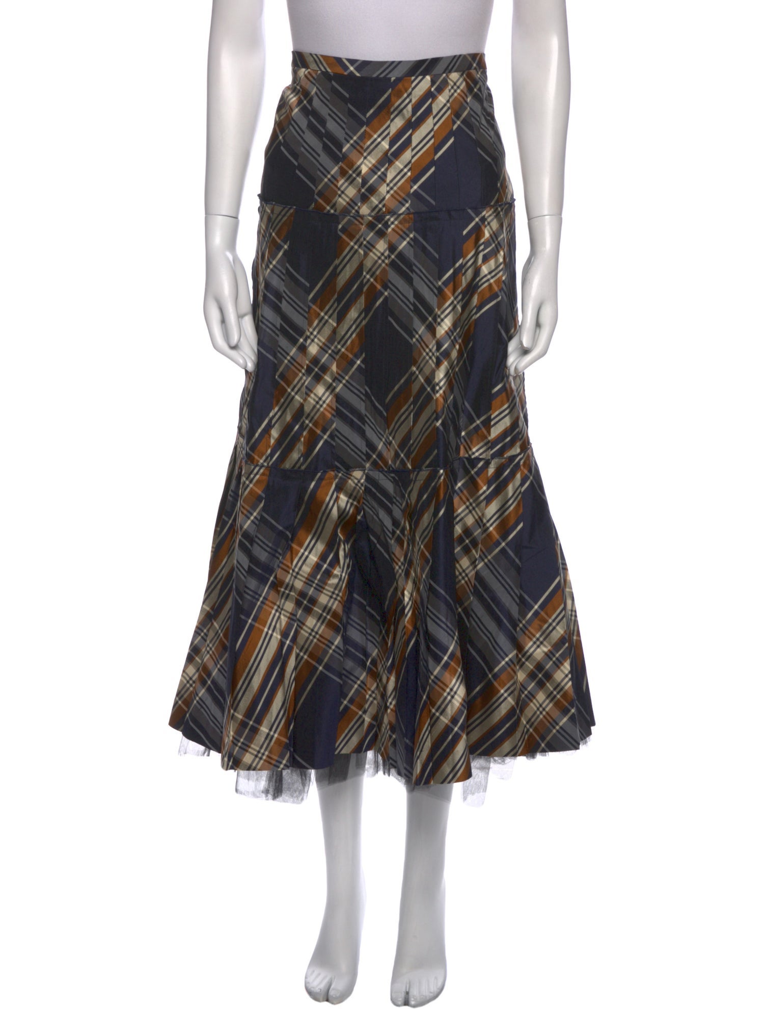 Carolina Herrera Silk Midi Length Skirt