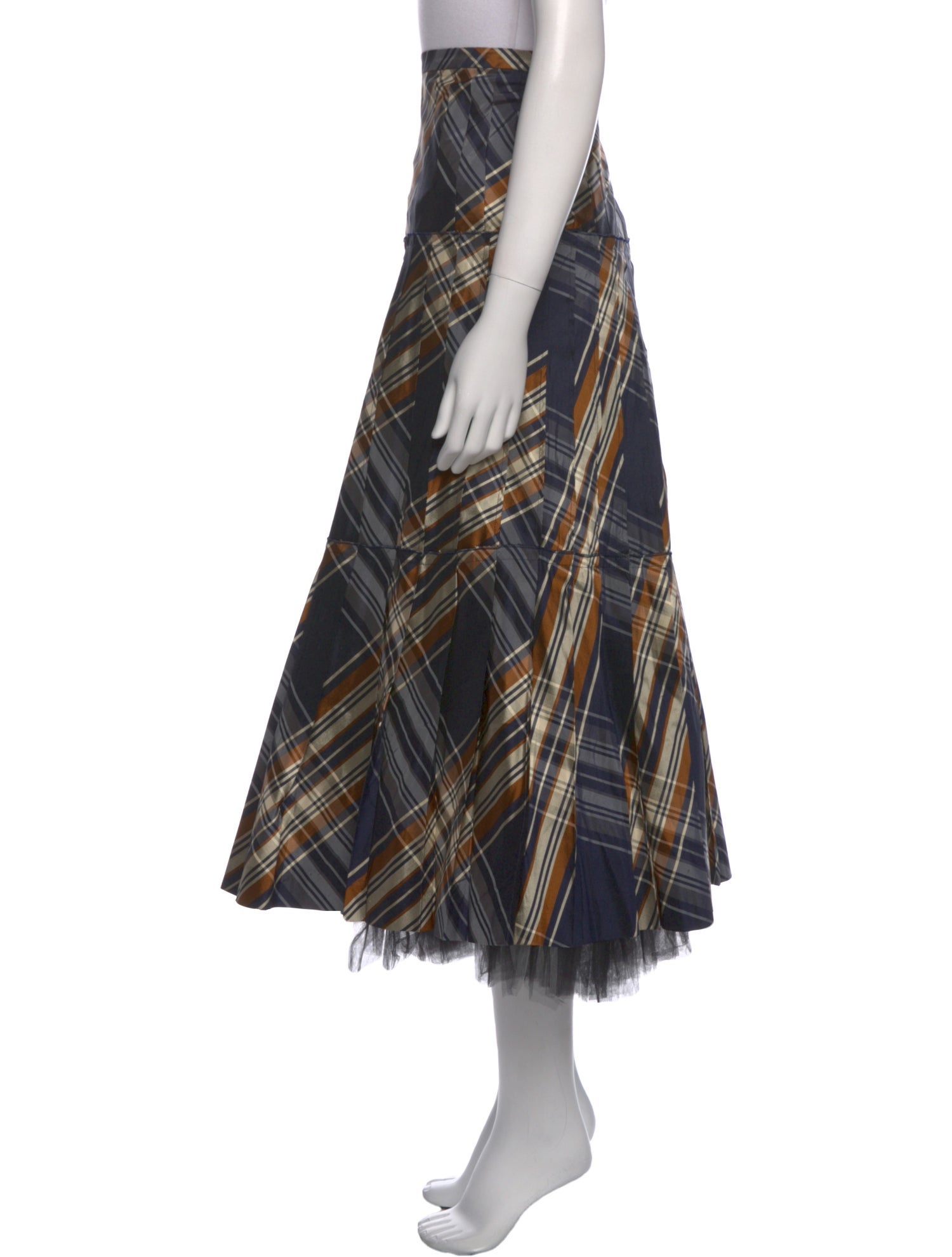 Carolina Herrera Silk Midi Length Skirt