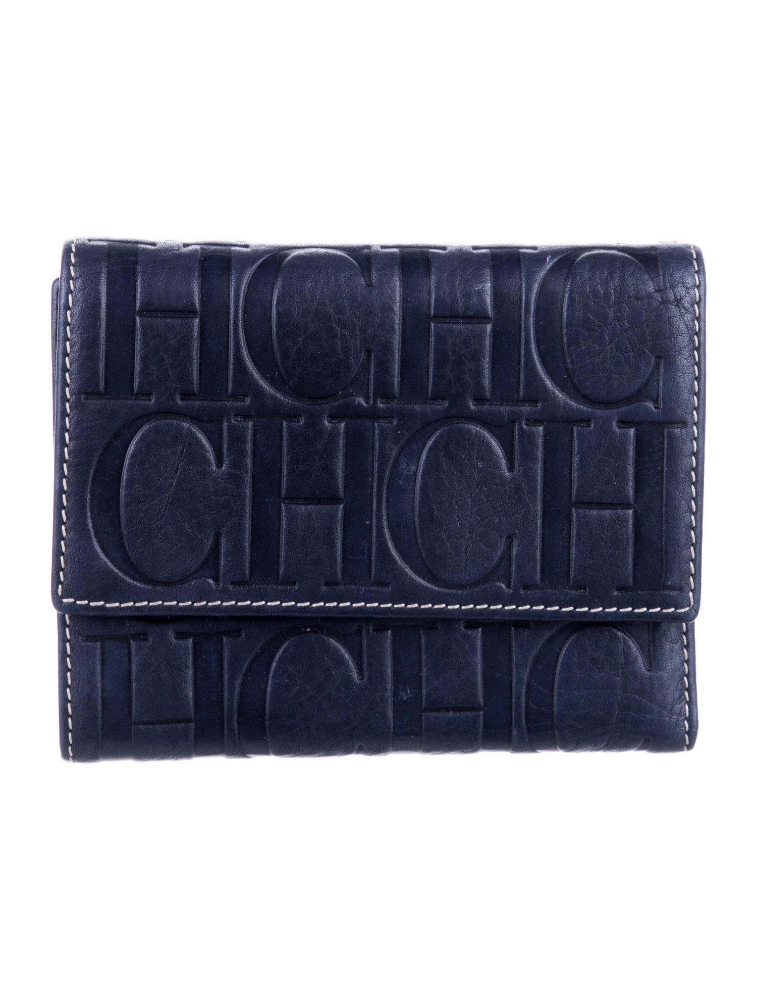 Carolina Herrera Leather Compact Wallet