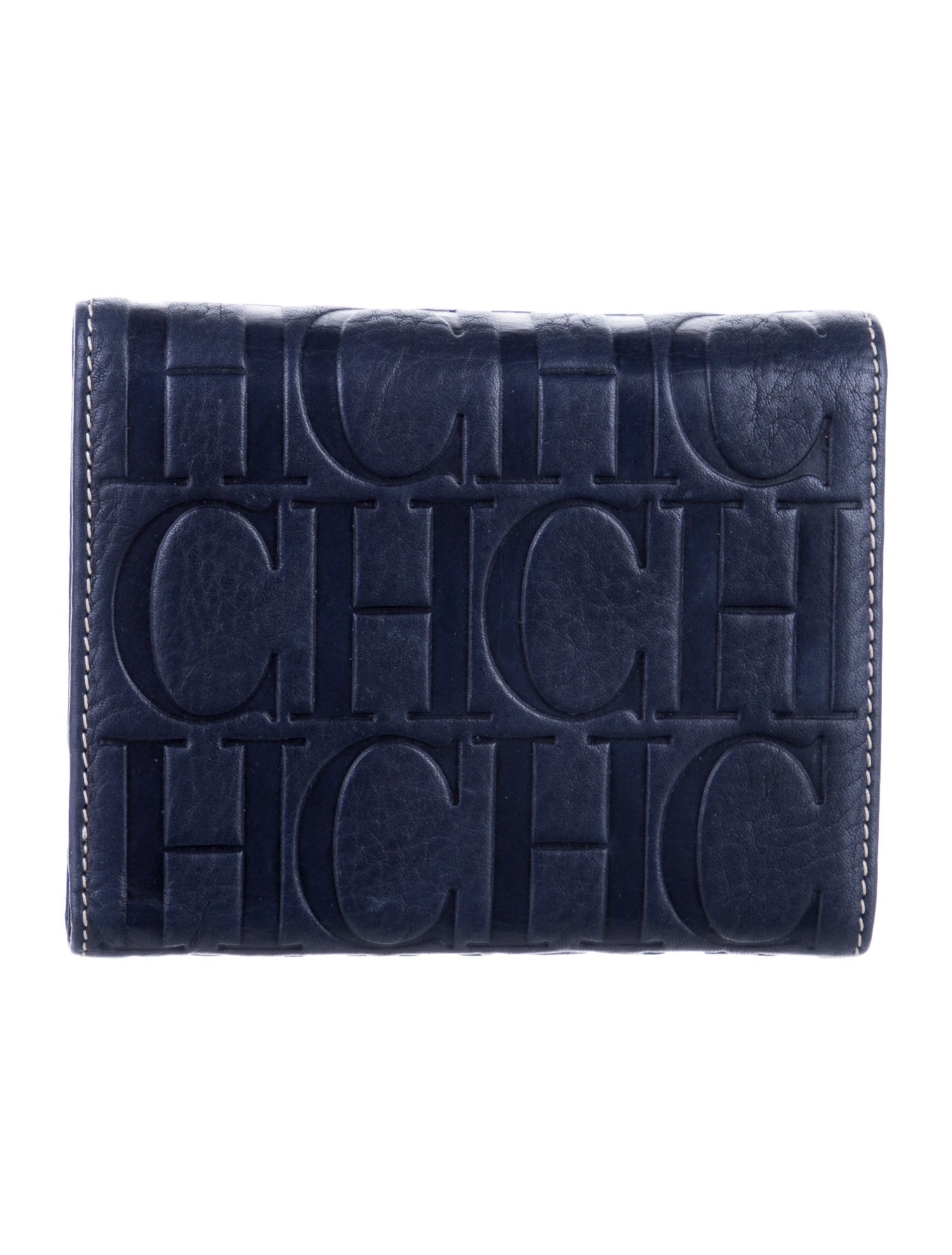 Carolina Herrera Leather Compact Wallet