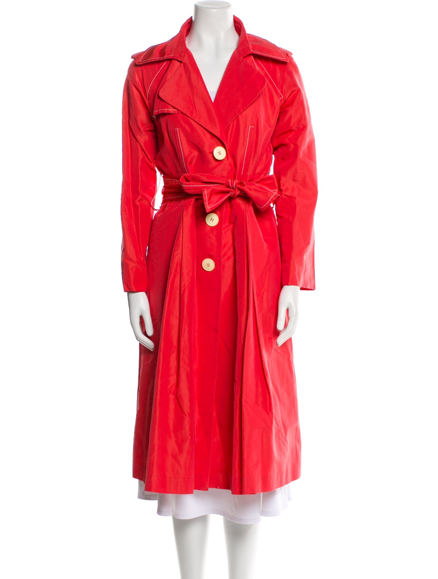 Carolina Herrera Silk Trench Coat