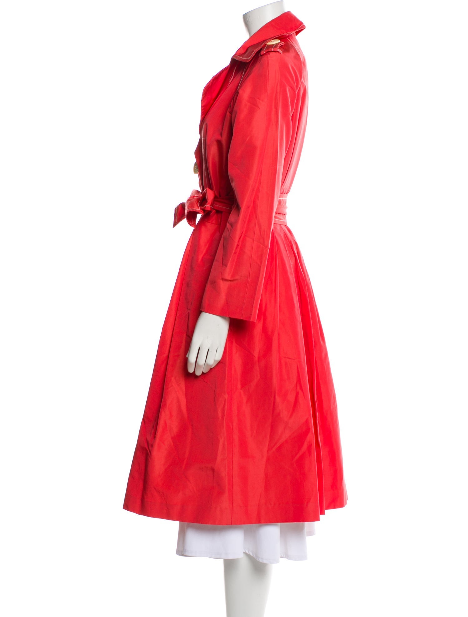 Carolina Herrera Silk Trench Coat