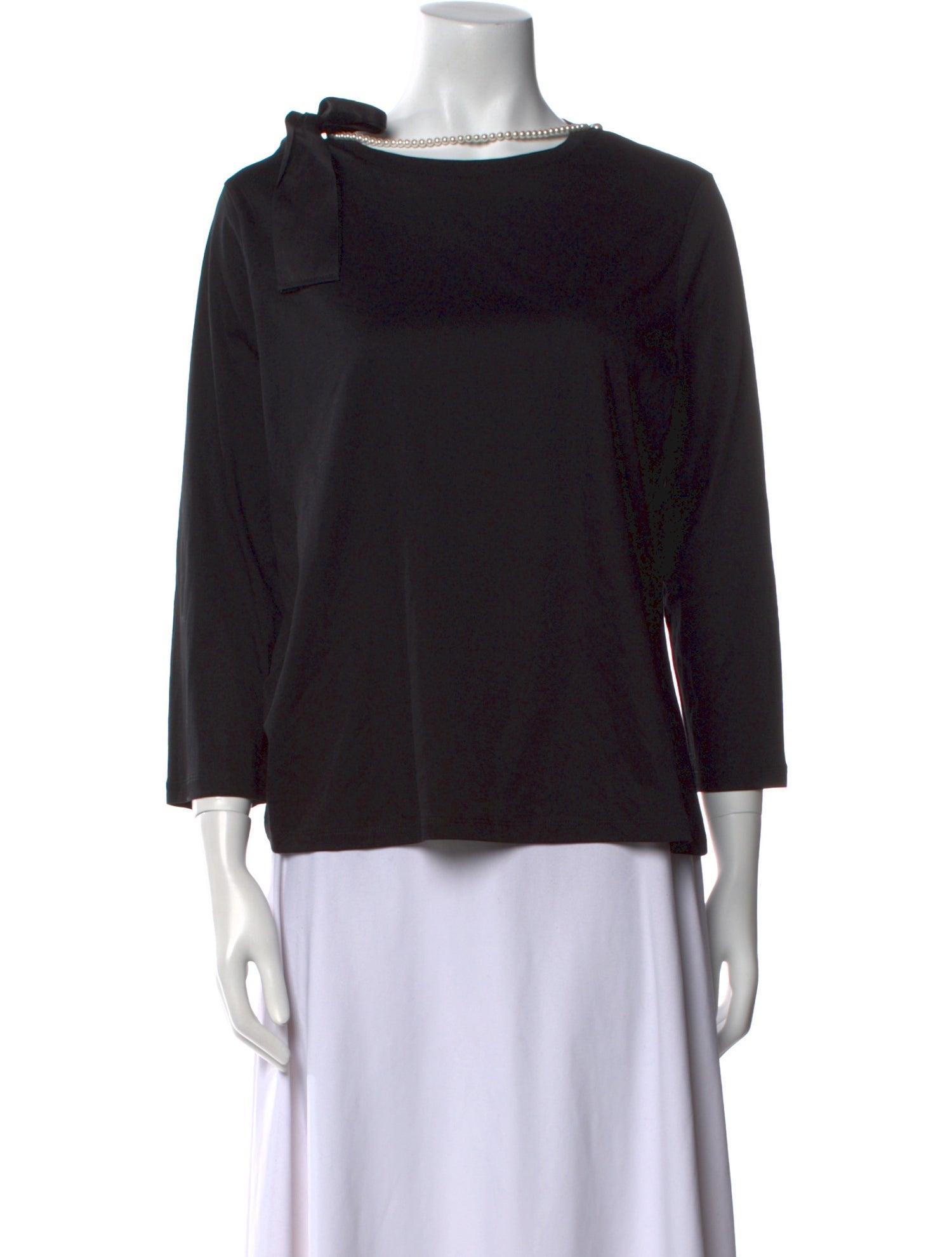 Carolina Herrera Scoop Neck Three-Quarter Sleeve Top