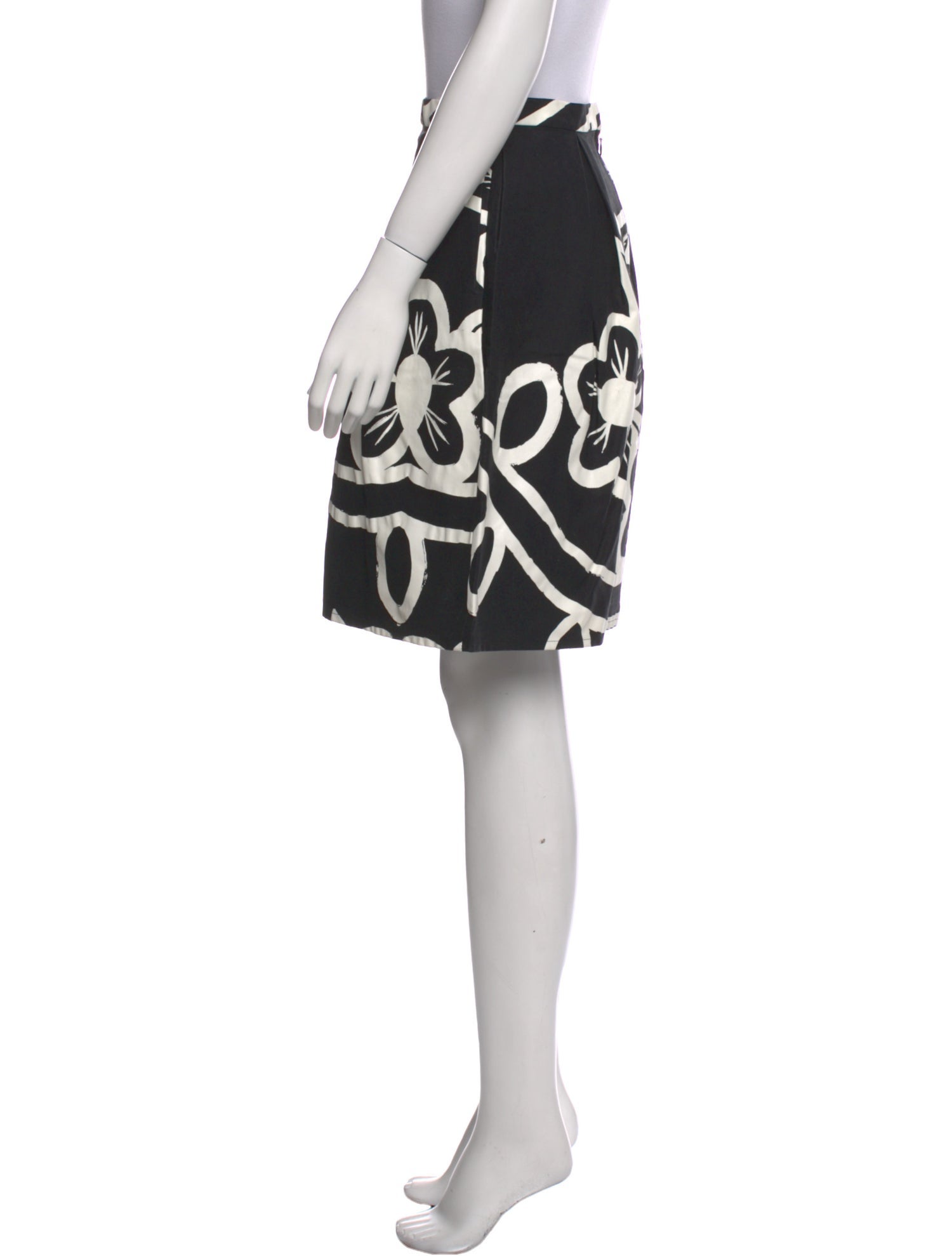 Carolina Herrera Floral Print Knee-Length Skirt