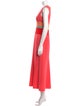 Carolina Herrera V-Neck Long Dress