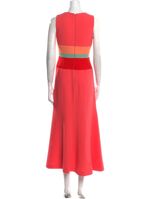Carolina Herrera V-Neck Long Dress