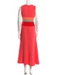 Carolina Herrera V-Neck Long Dress