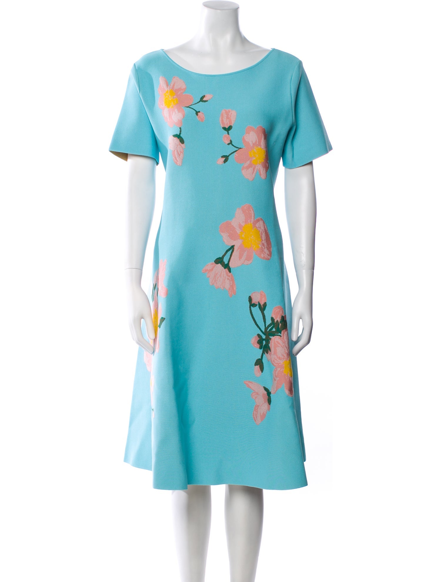 Carolina Herrera Floral Print Midi Length Dress