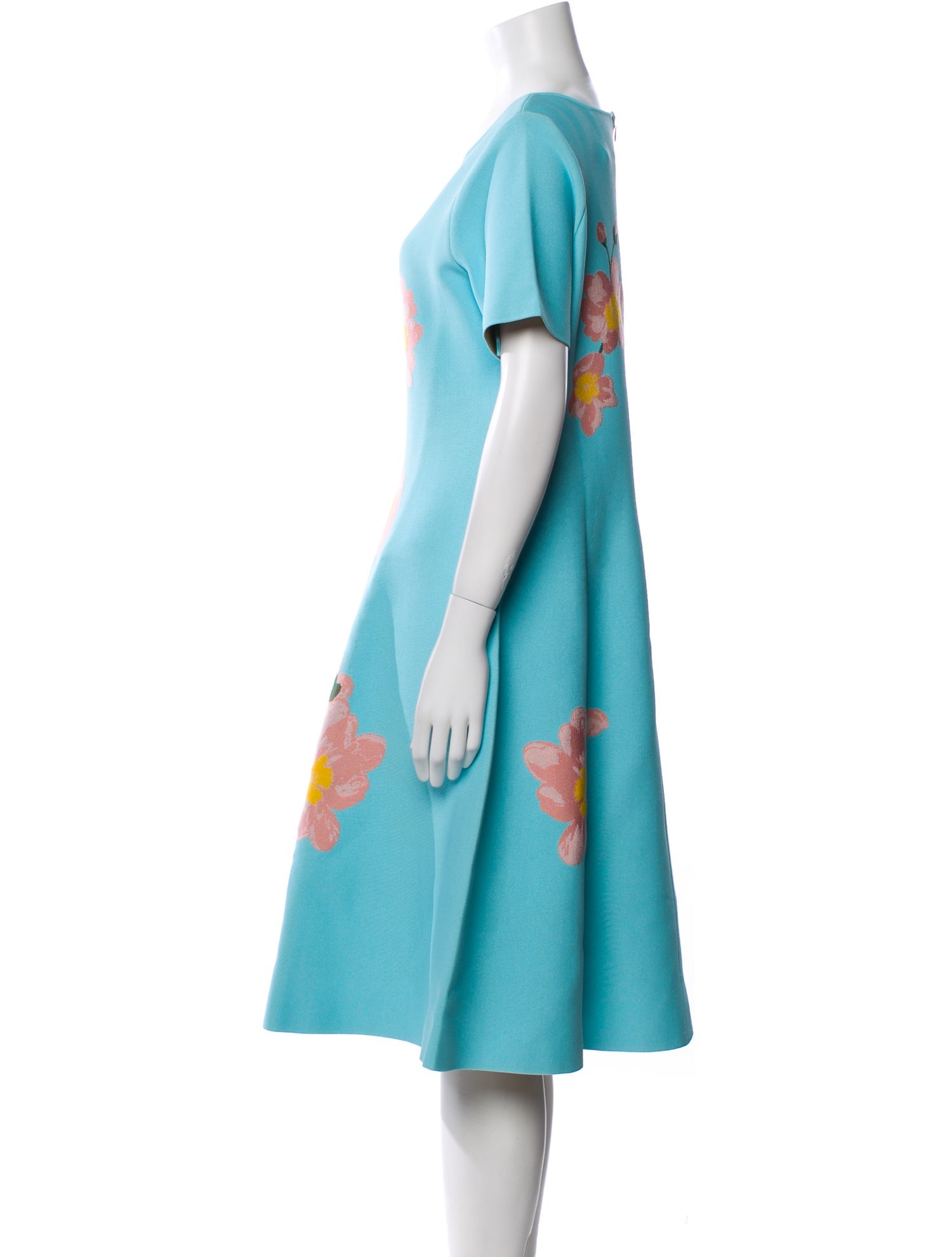 Carolina Herrera Floral Print Midi Length Dress