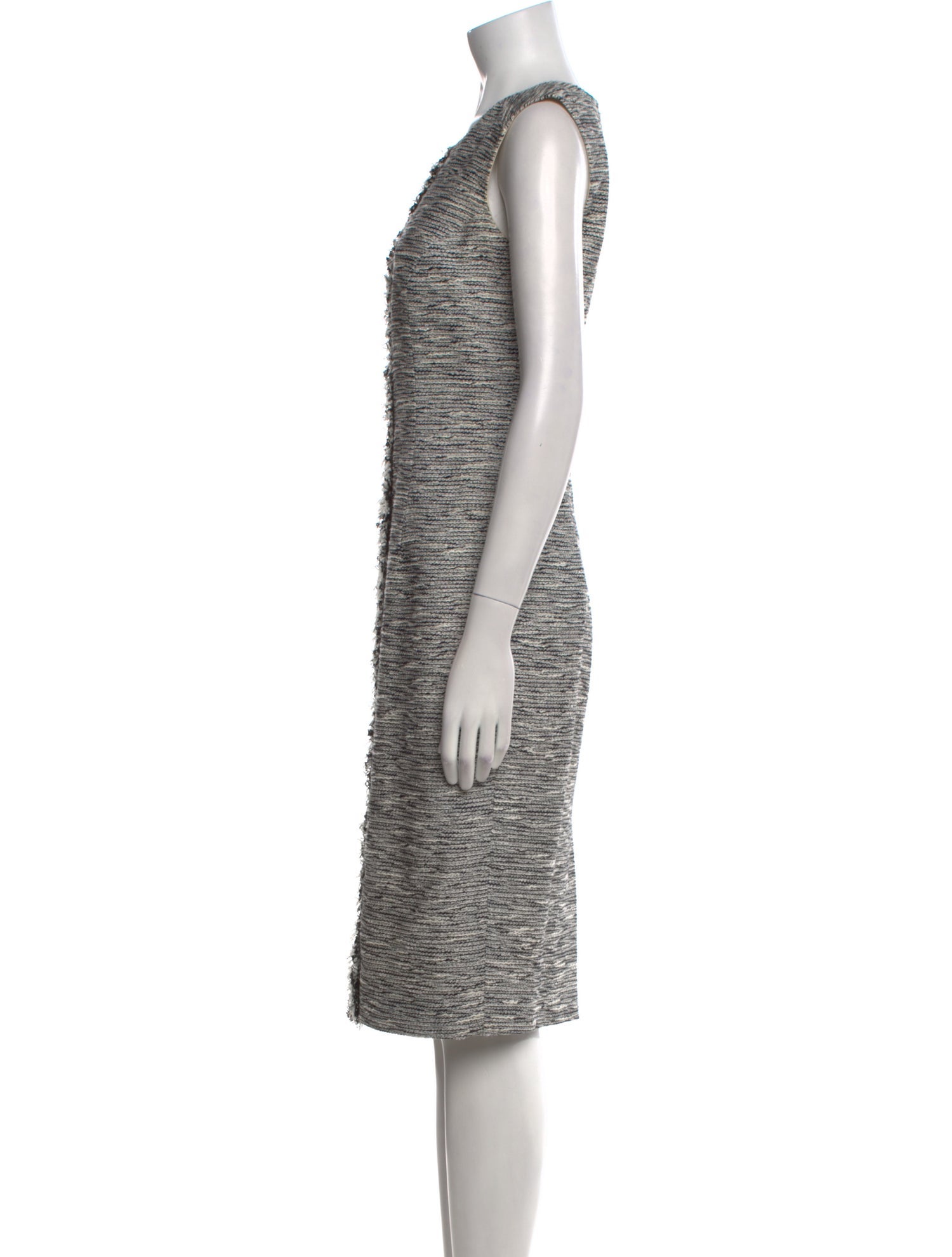 Carolina Herrera Tweed Midi Length Dress