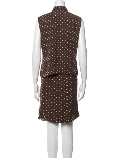 Carolina Herrera Silk Polka Dot Print Skirt Set