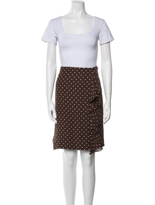 Carolina Herrera Silk Polka Dot Print Skirt Set