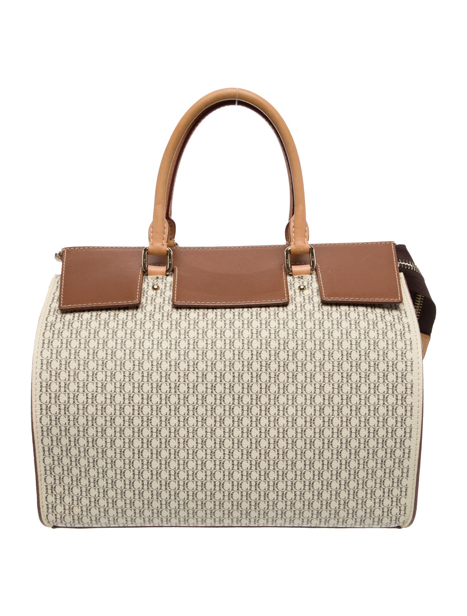 CH Carolina Herrera Leather Top Handle Bag