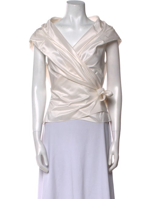 Carolina Herrera Silk V-Neck Blouse