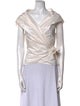 Carolina Herrera Silk V-Neck Blouse