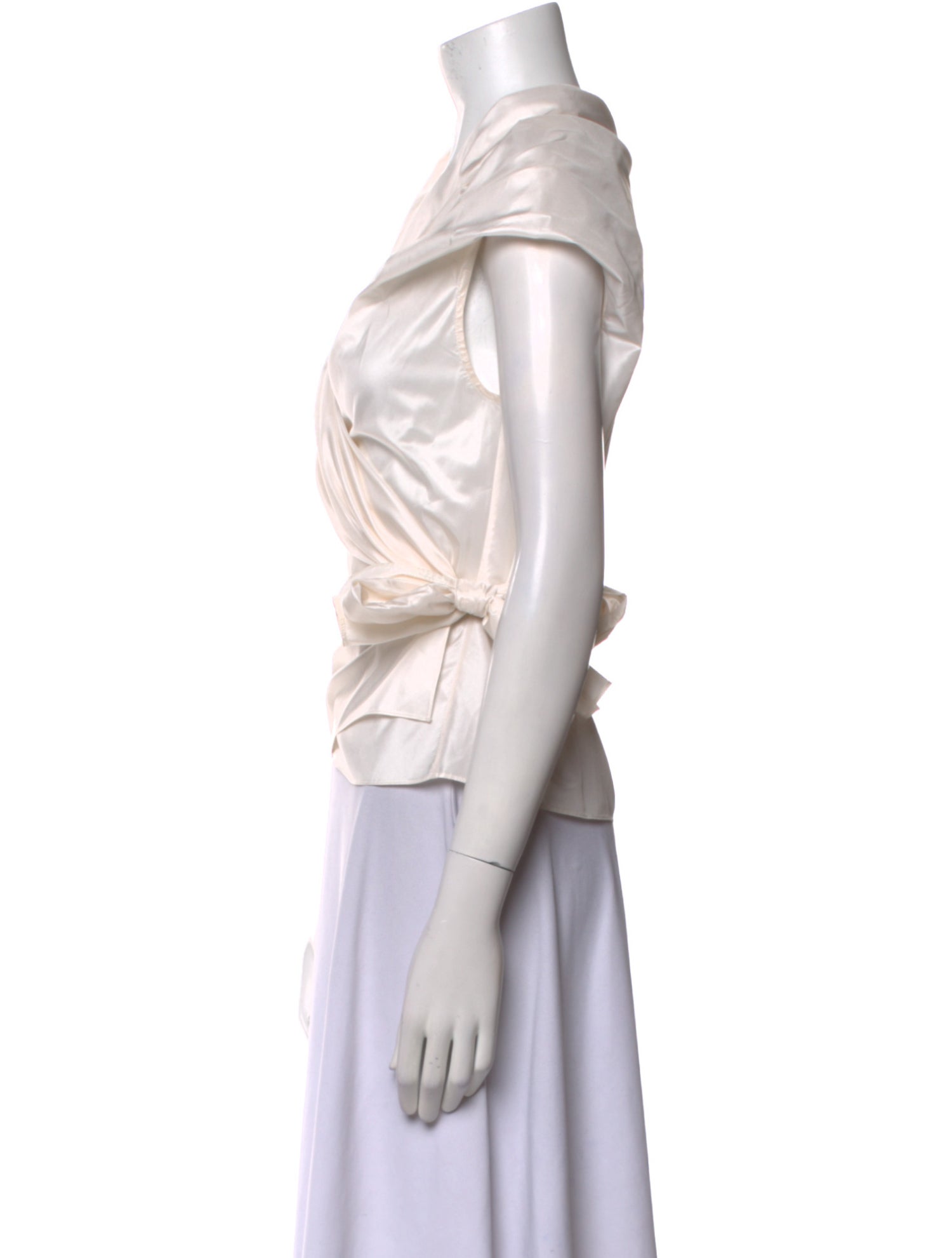 Carolina Herrera Silk V-Neck Blouse