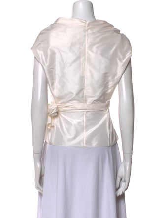 Carolina Herrera Silk V-Neck Blouse