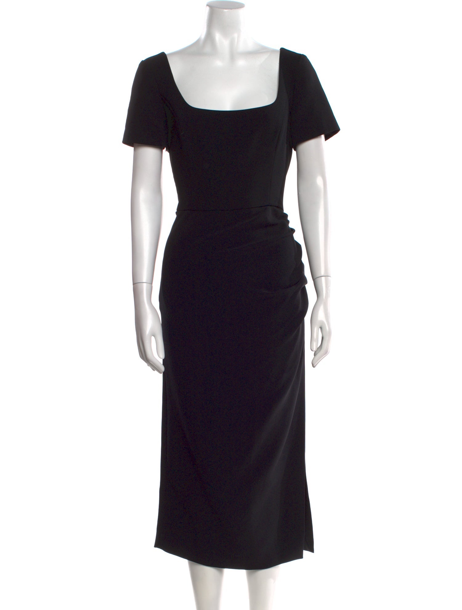 Carolina Herrera Square Neckline Midi Length Dress