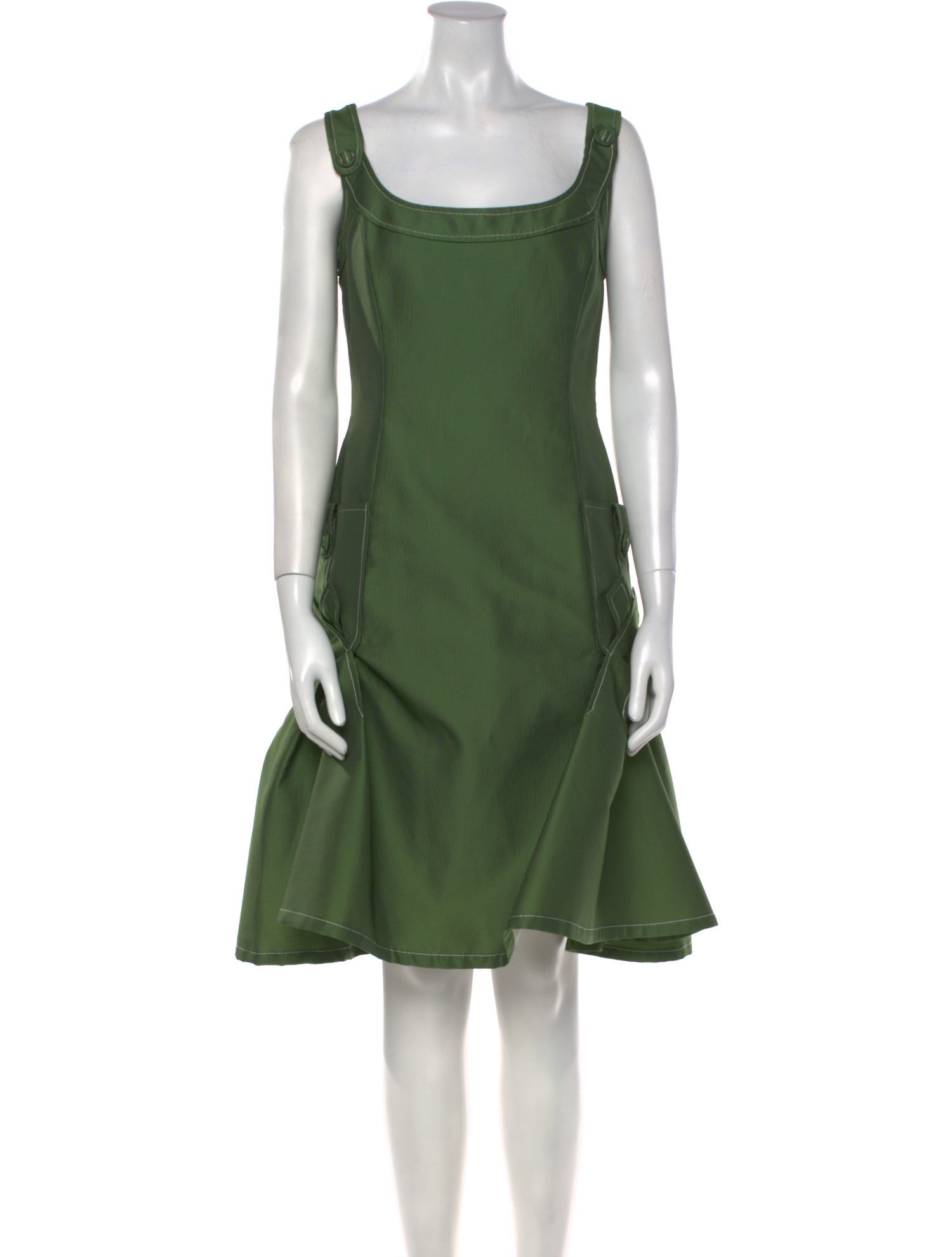 Carolina Herrera Scoop Neck Knee-Length Dress