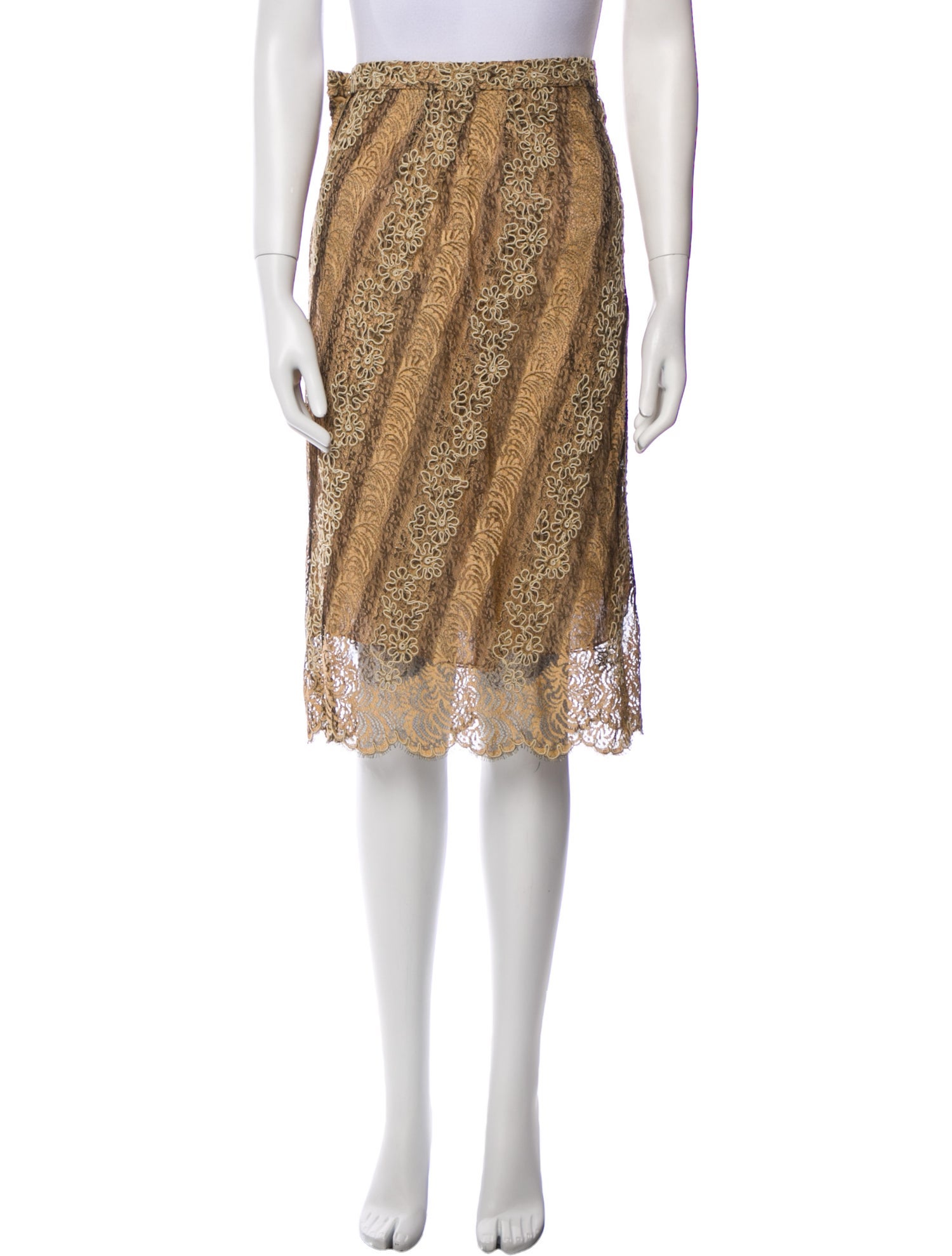 Carolina Herrera Lace Pattern Knee-Length Skirt