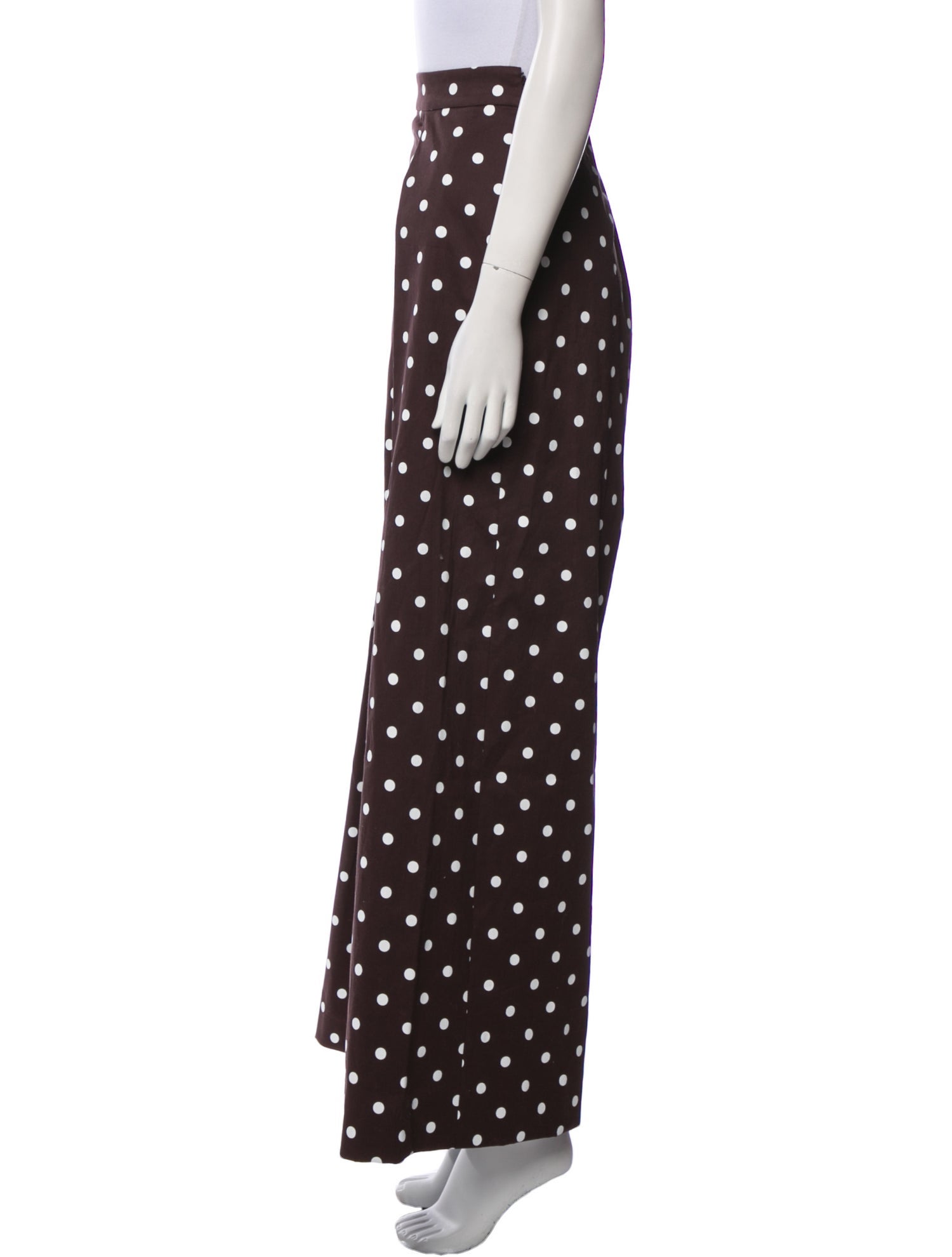 Carolina Herrera Polka Dot Print Wide Leg Pants