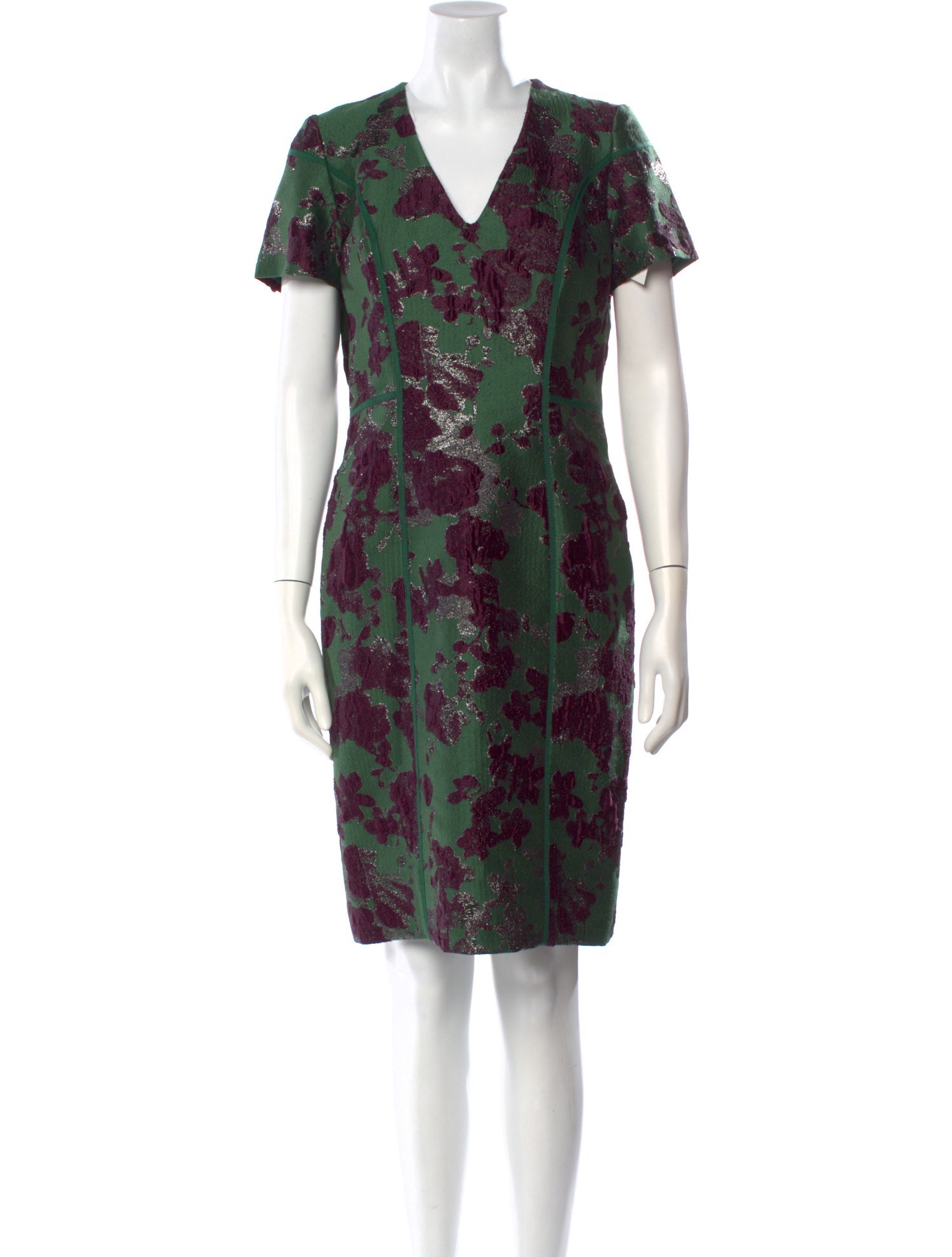 Carolina Herrera Floral Print Knee-Length Dress