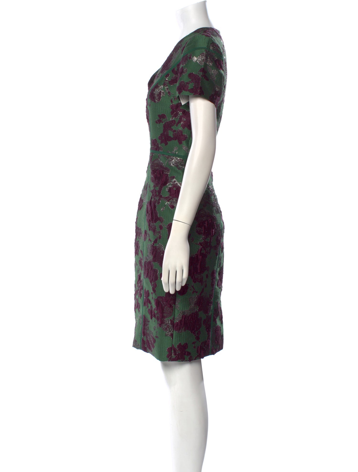 Carolina Herrera Floral Print Knee-Length Dress