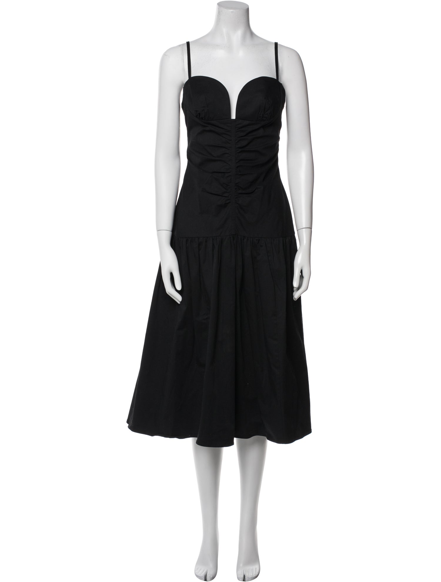 Carolina Herrera Square Neckline Midi Length Dress