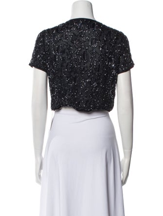 Carolina Herrera Silk Printed Bolero