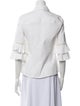 Carolina Herrera Three-Quarter Sleeve Button-Up Top