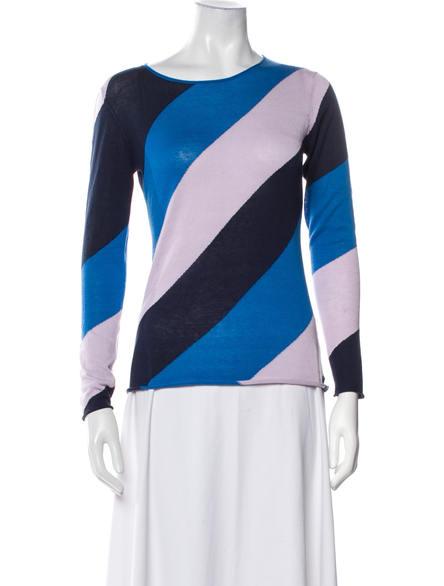 Carolina Herrera Silk Striped Top