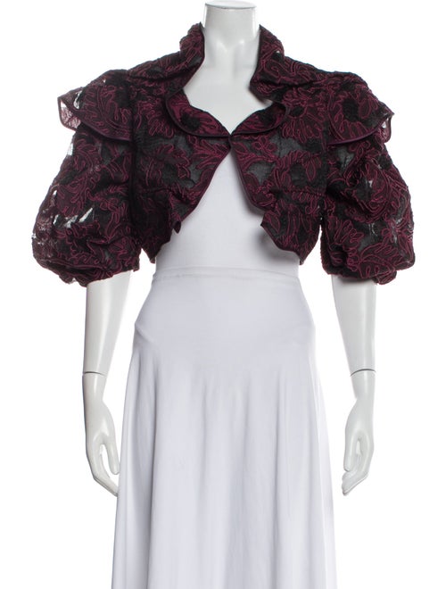 Carolina Herrera Floral Print Bolero