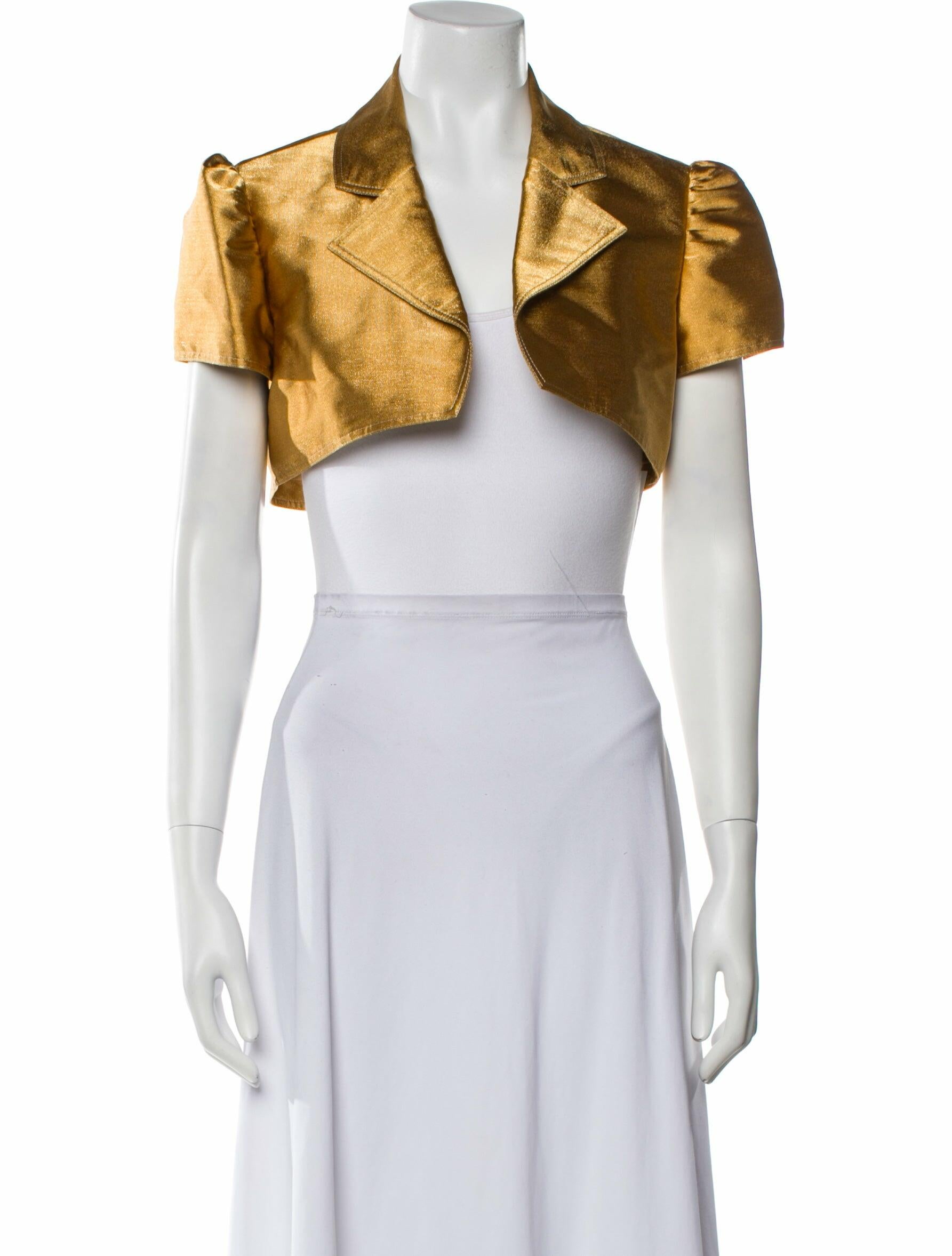 Carolina Herrera Silk Animal Print Bolero