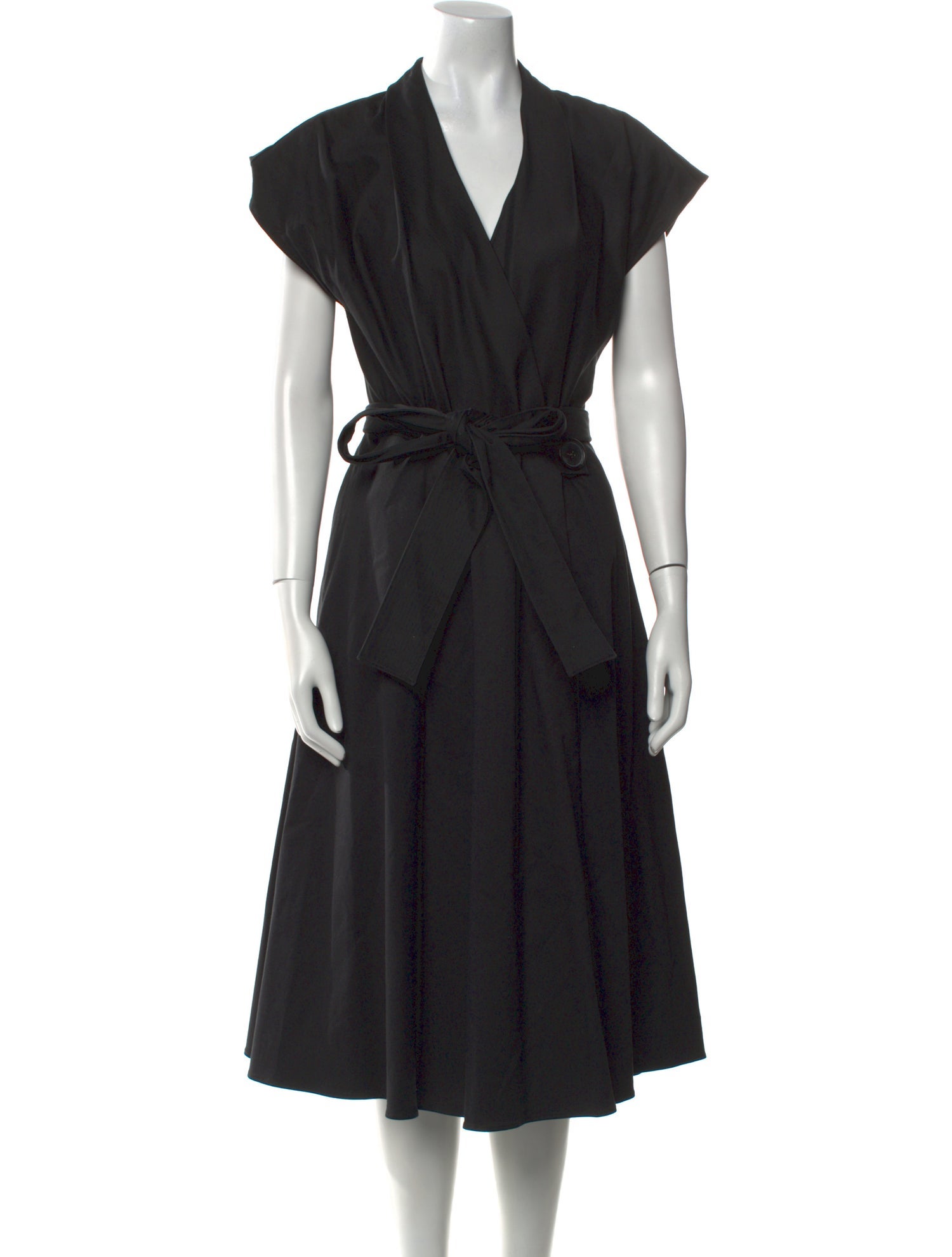 Carolina Herrera V-Neck Midi Length Dress