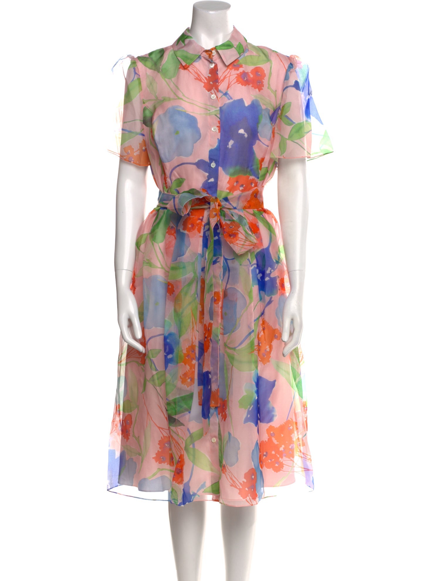 Carolina Herrera Silk Midi Length Dress