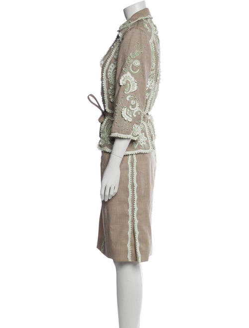Carolina Herrera Silk Printed Skirt Suit