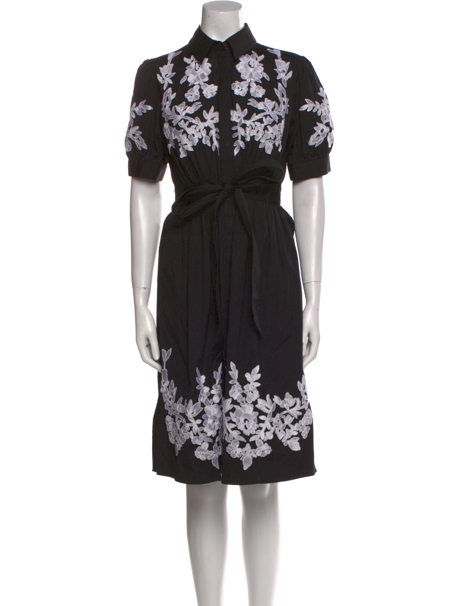 Carolina Herrera Floral Print Midi Length Dress