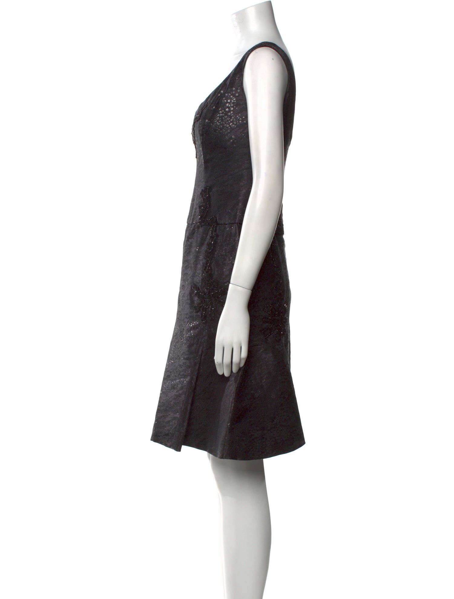 Carolina Herrera Scoop Neck Mini Dress