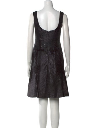 Carolina Herrera Scoop Neck Mini Dress