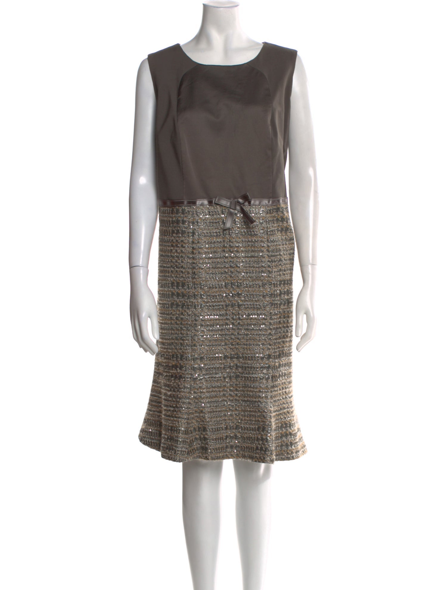 Carolina Herrera Bateau Neckline Knee-Length Dress