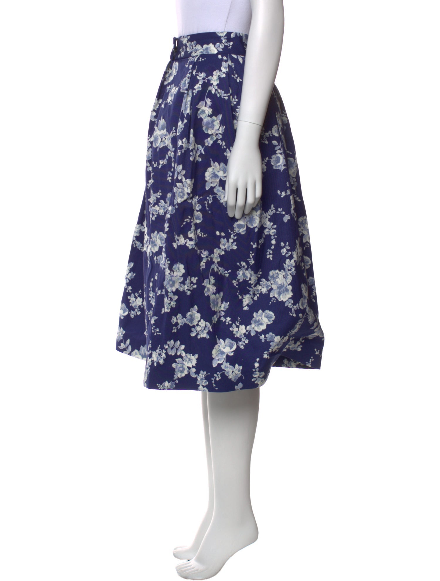 Carolina Herrera Floral Print Knee-Length Skirt