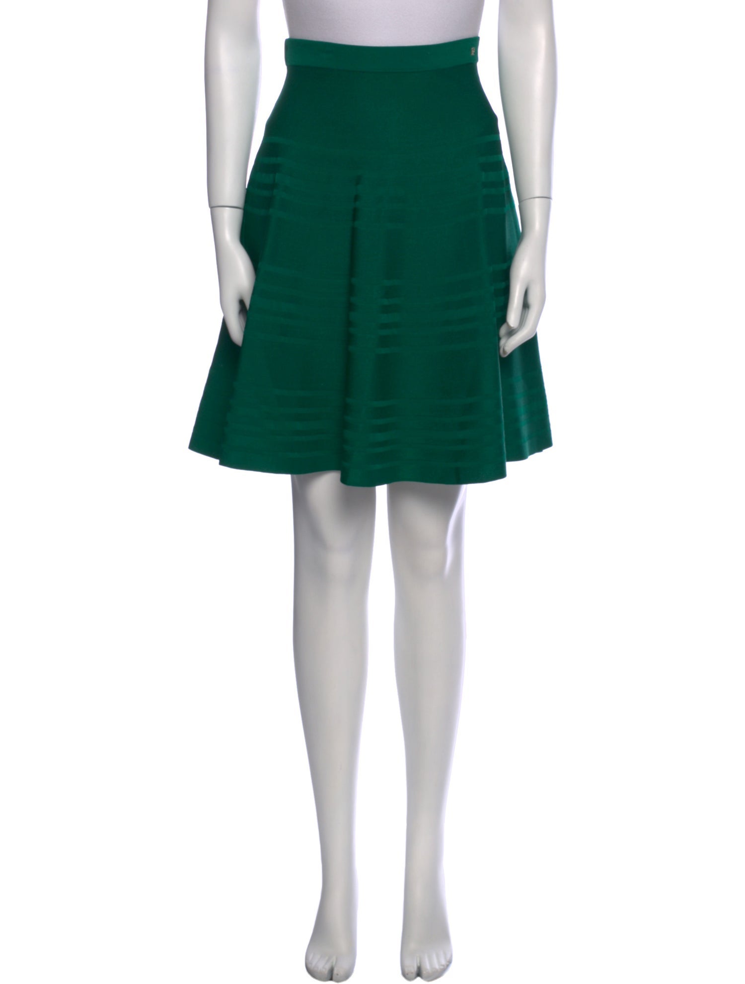 Carolina Herrera Pleated Accents Knee-Length Skirt