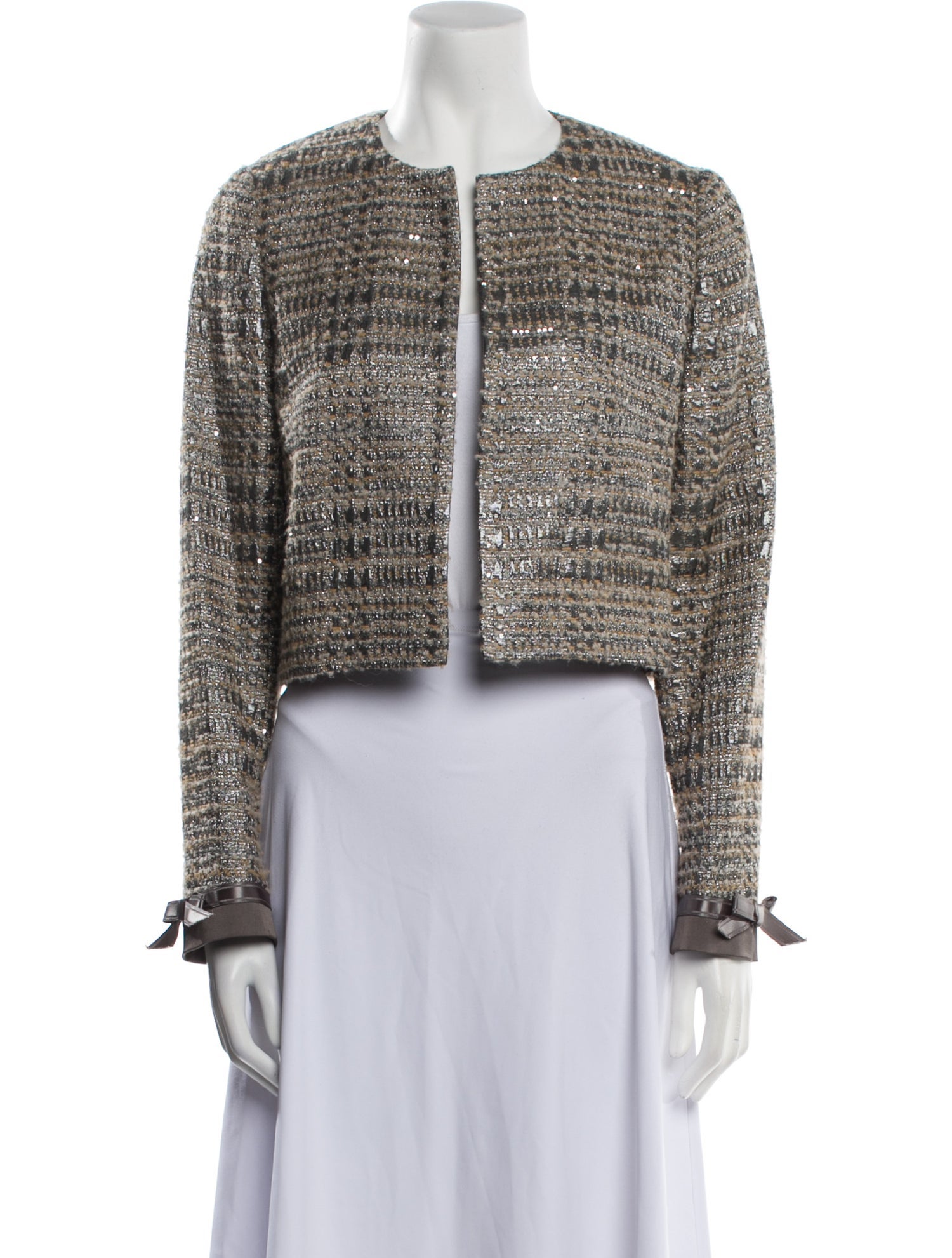 Carolina Herrera Tweed Pattern Evening Jacket