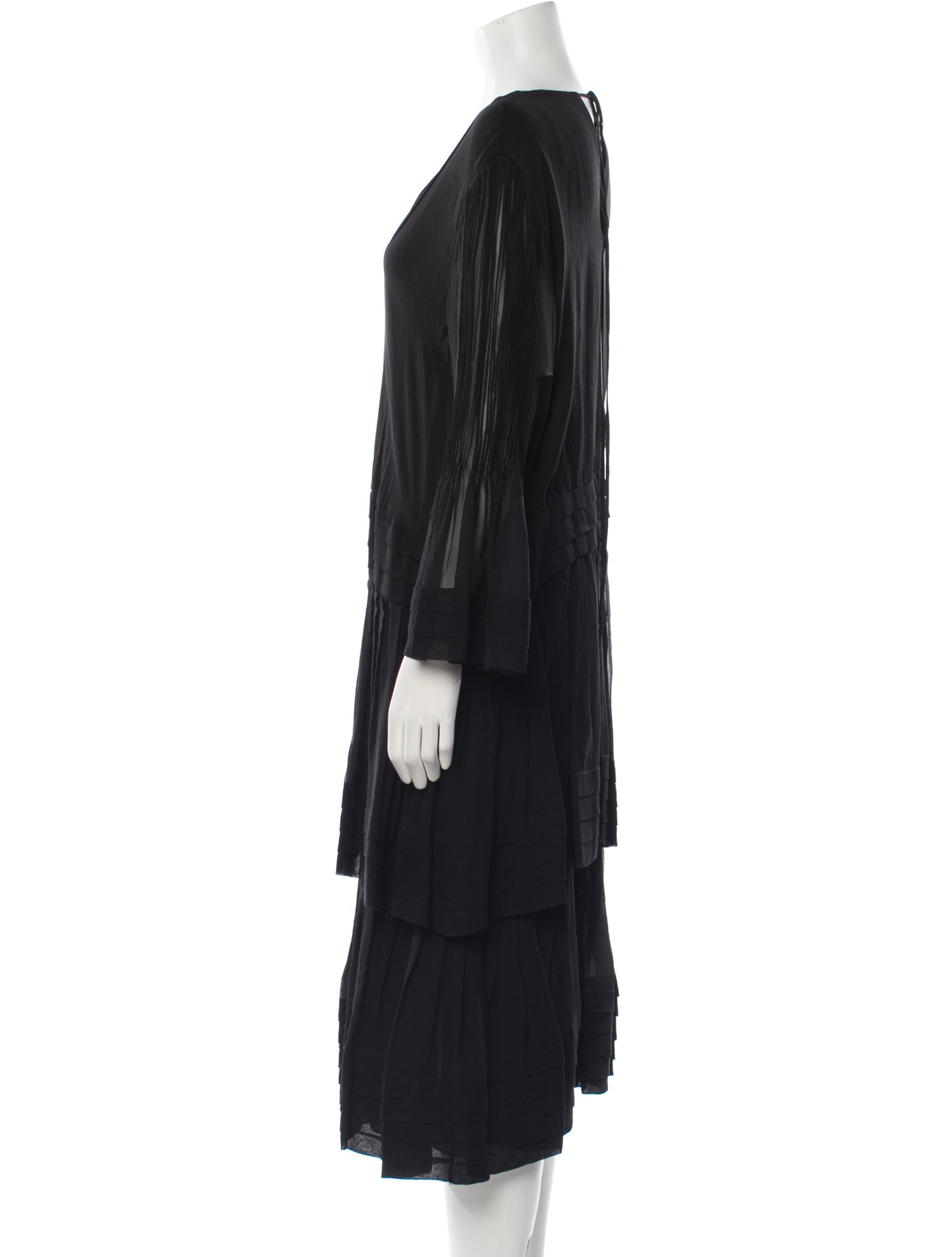 Carolina Herrera V-Neck Midi Length Dress