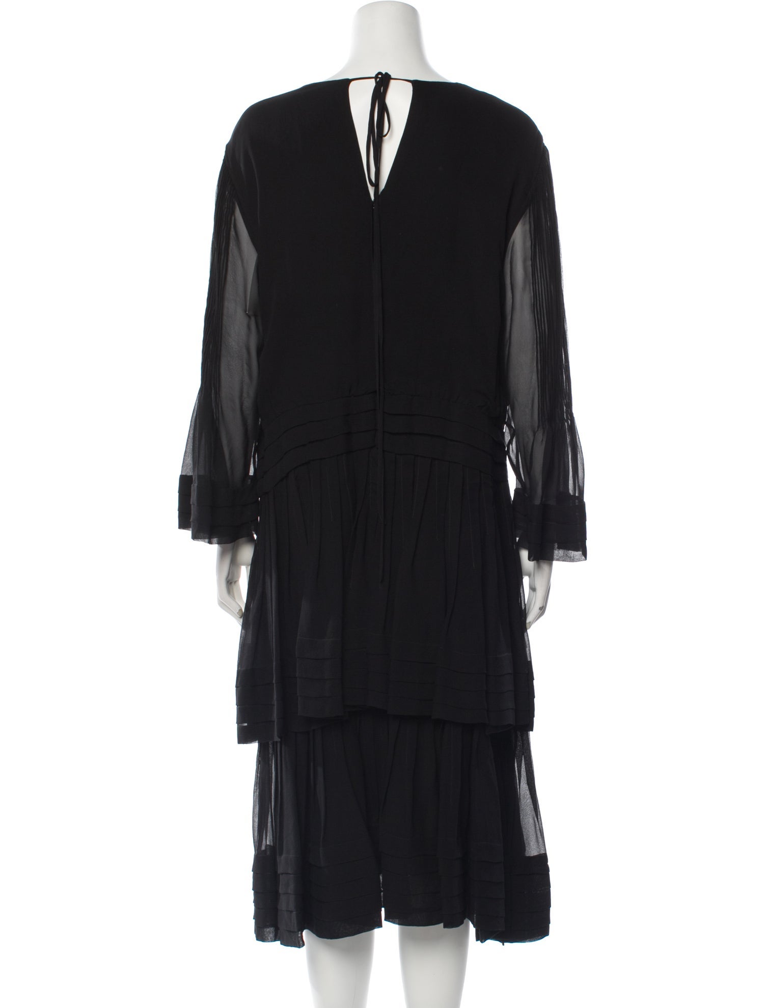 Carolina Herrera V-Neck Midi Length Dress