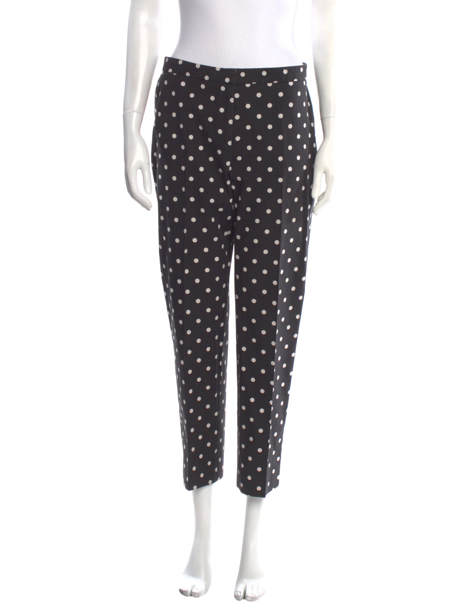 Carolina Herrera Polka Dot Print Straight Leg Pants