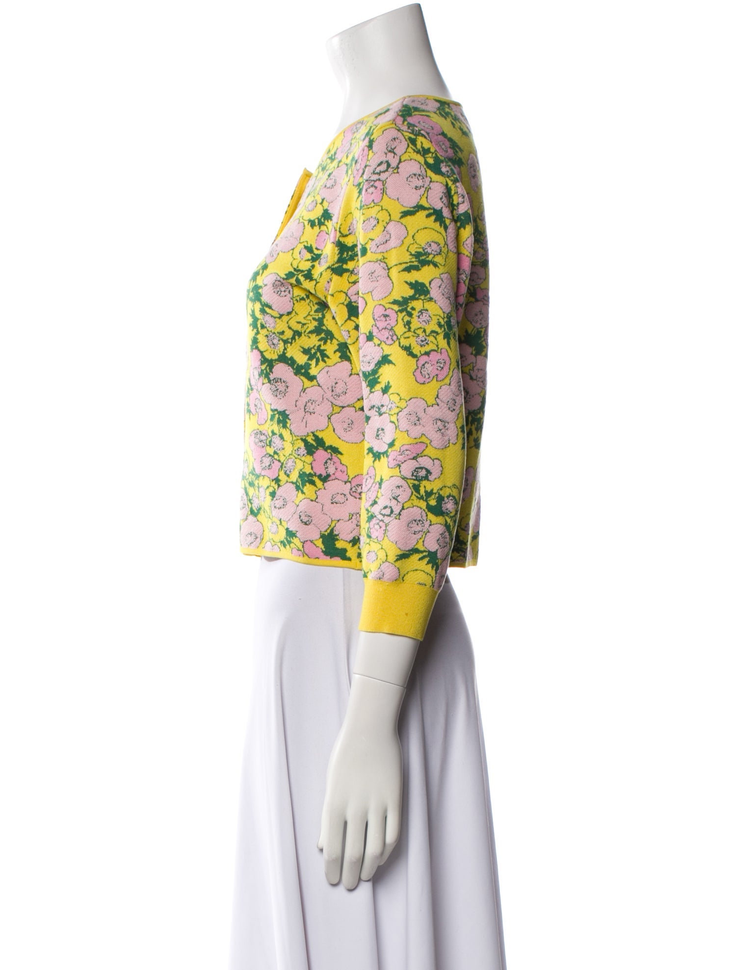 Carolina Herrera Silk Floral Print Sweater
