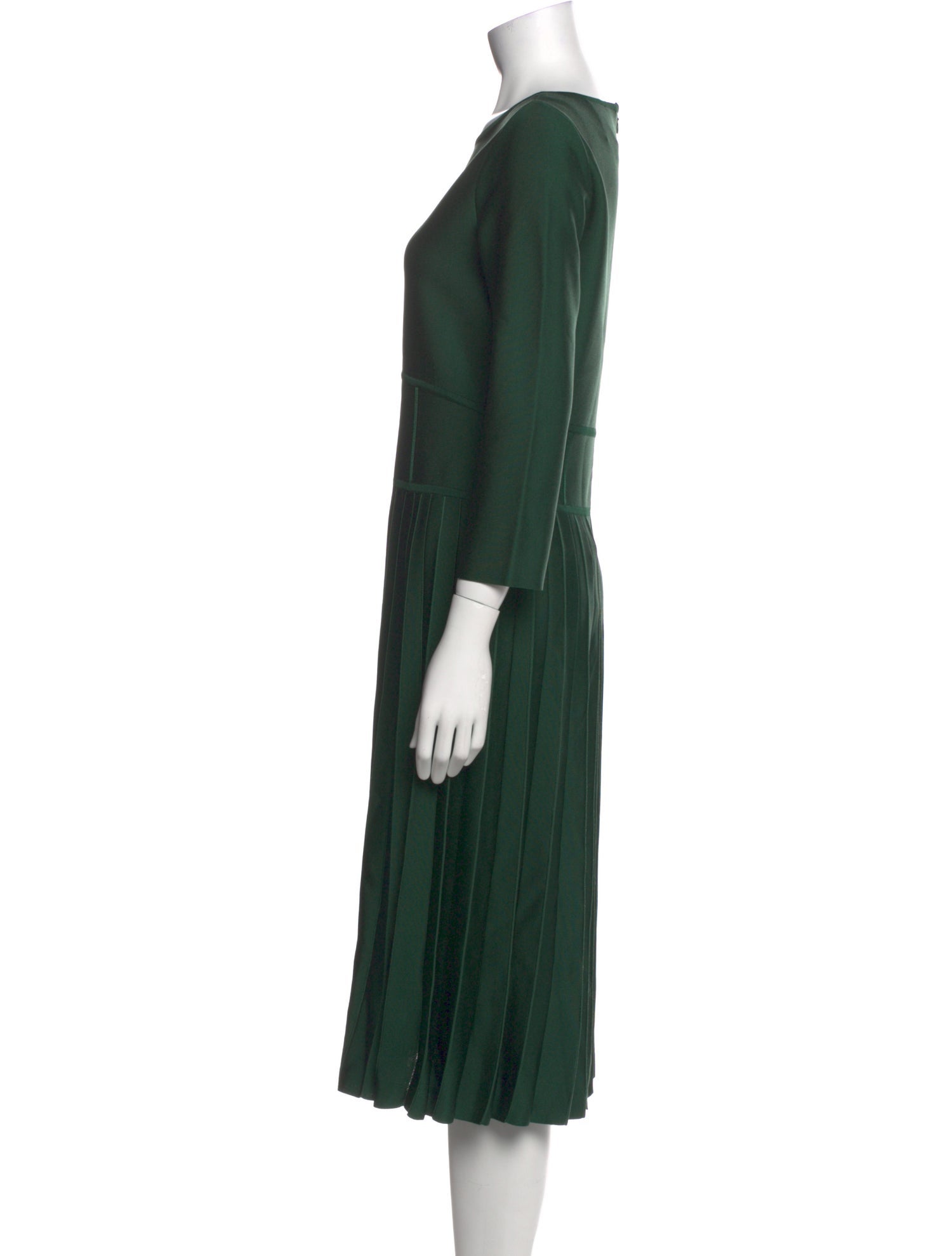 Carolina Herrera Bateau Neckline Midi Length Dress