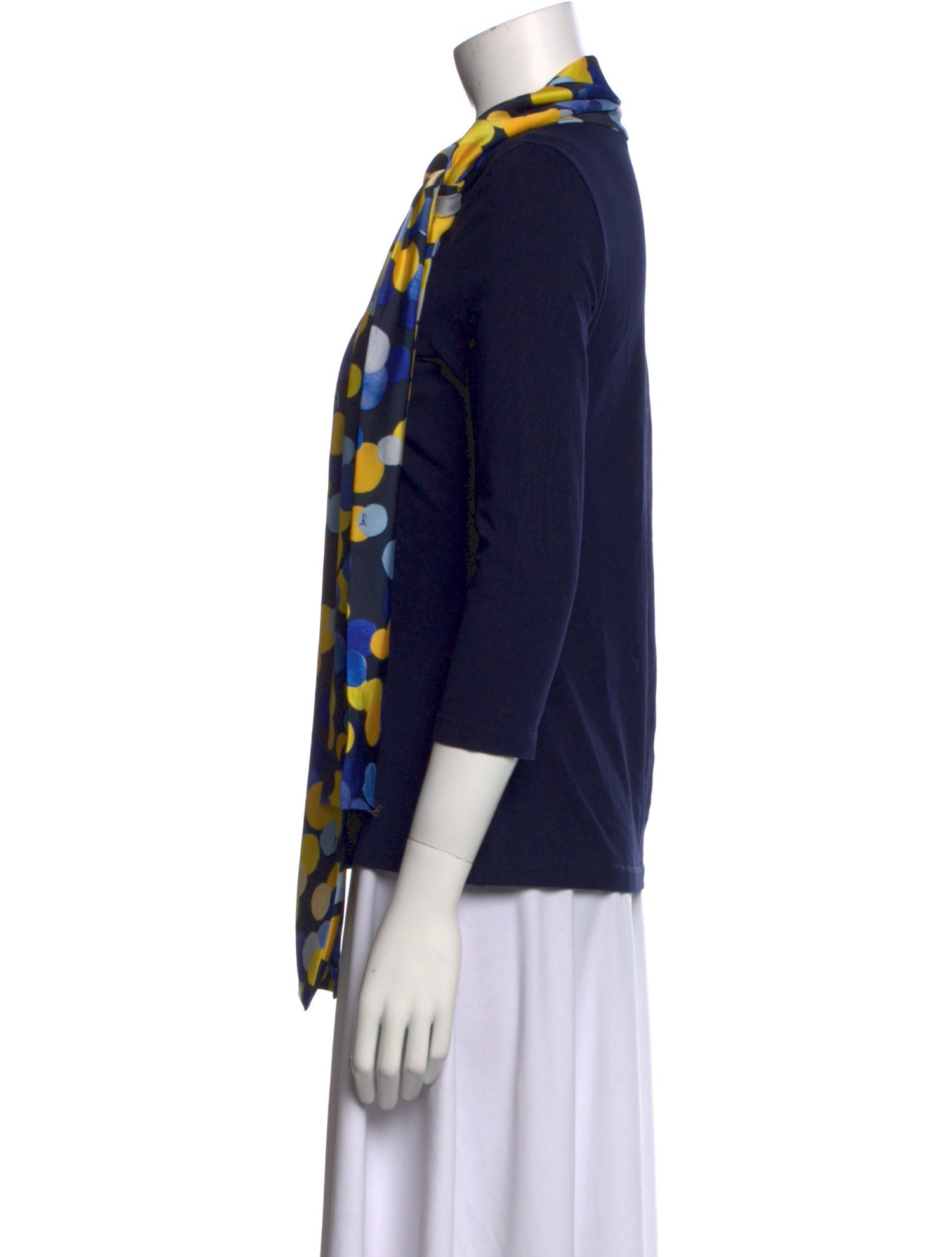 Carolina Herrera Printed Cowl Neck Top